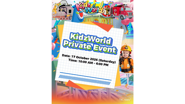 Kidz World: Fun Pause for Private Event on 17 Oct 2026!
